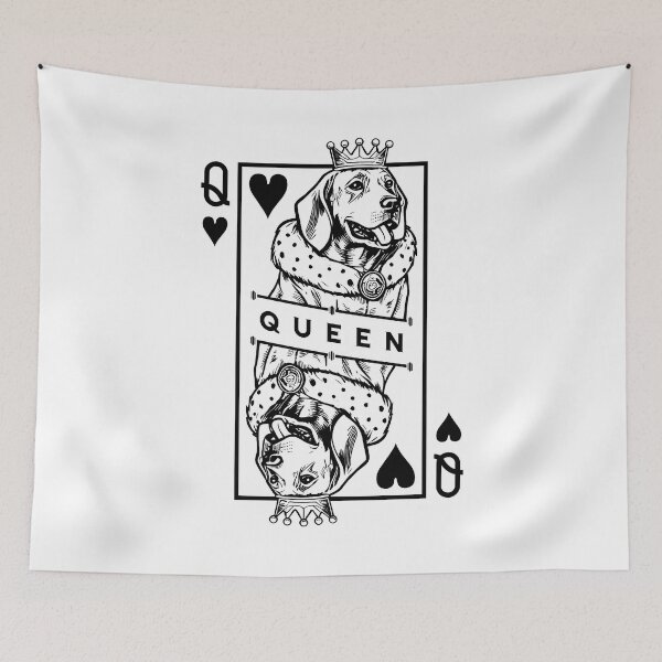 Item preview, Magyar Vizsla Queen Of Hearts Funny Dog Playing Card Pop Art designed and sold by GrandeDuc.