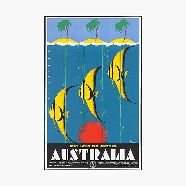Vintage Australia Travel Poster Photographic Print