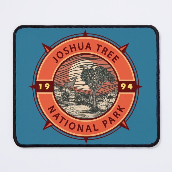 Item preview, Joshua Tree National Park Bighorn Sheep Retro Compass Emblem designed and sold by KrisSidDesigns.