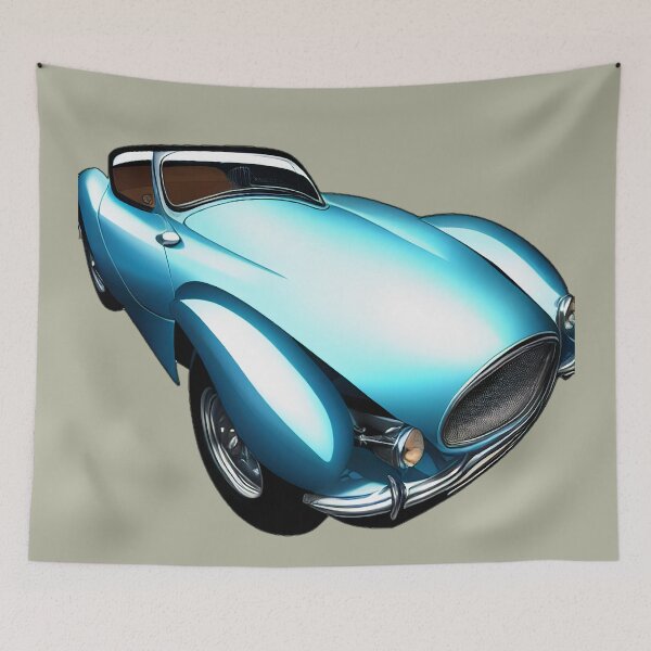 Item preview, Vintage Sports Car Blue designed and sold by BAYFAIRE.