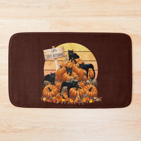 Item preview, Cats in the Pumpkin Patch autumn with sing that say cat love autumn, cat pumpkins and sunset, color autumn, orange,hello fall autumn lovers designed and sold by Collagedream.
