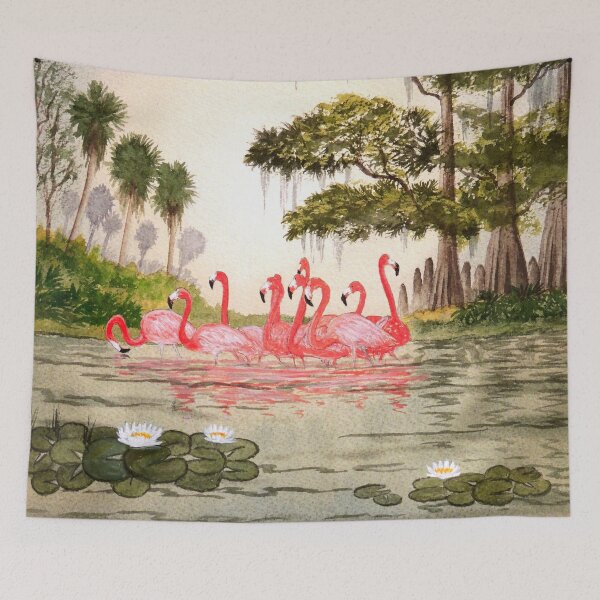 Item preview, A Flamboyance Of Flamingos designed and sold by William Holkham.