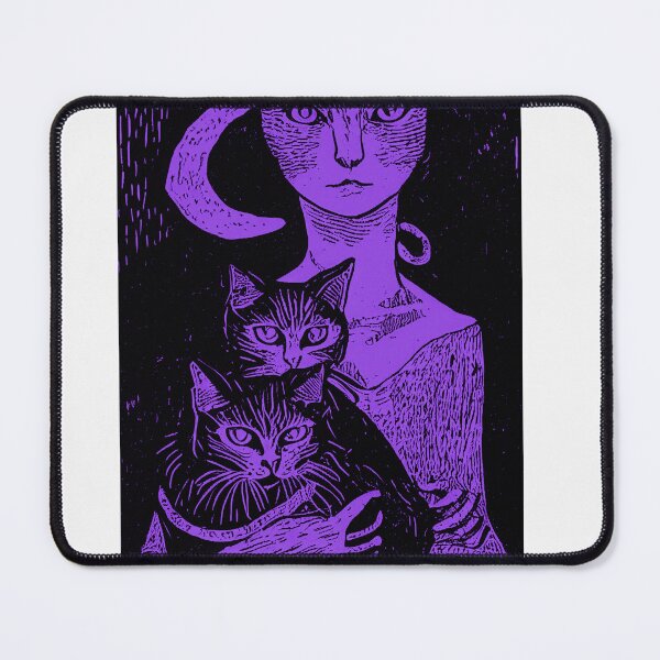 Item preview, CAT LADY WITH TWO CATS Midjourney AI Artwork designed and sold by davidjulie.
