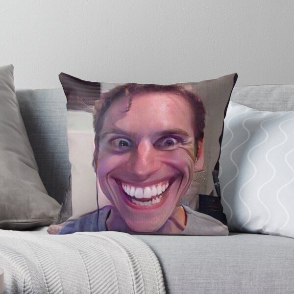 Jerma Sus Face Meme Throw Pillow For Sale By Michaalec Redbubble 