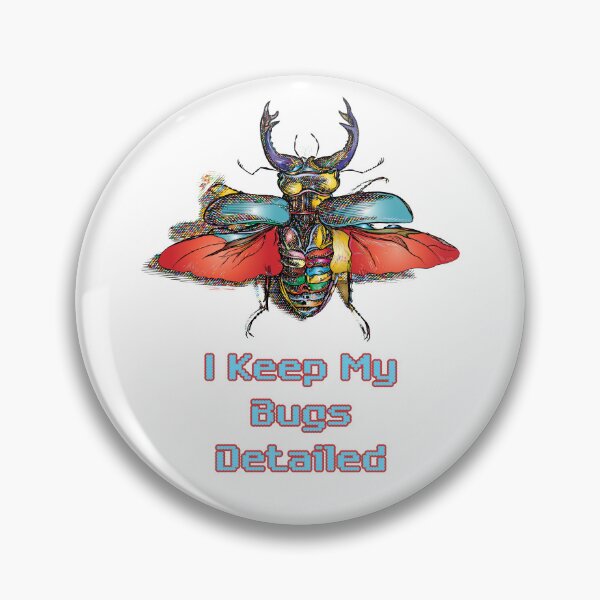 Item preview, 'I Keep My Bugs Detailed' Colored - Retro Design for T-shirts, mugs, phone cases and other accessories designed and sold by Ridiculam Toga.