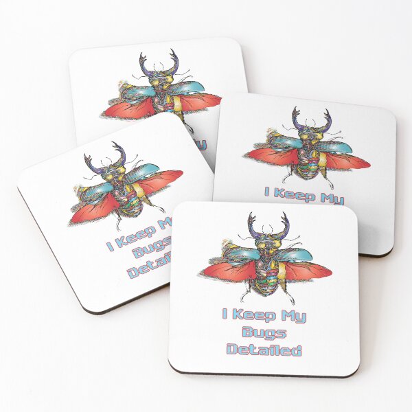 Item preview, 'I Keep My Bugs Detailed' Colored - Retro Design for T-shirts, mugs, phone cases and other accessories designed and sold by Ridiculam Toga.