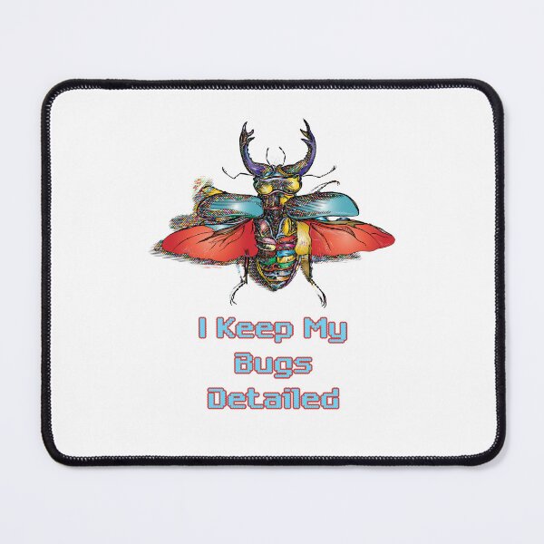 Item preview, 'I Keep My Bugs Detailed' Colored - Retro Design for T-shirts, mugs, phone cases and other accessories designed and sold by Ridiculam Toga.