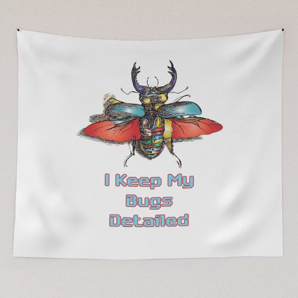 Item preview, 'I Keep My Bugs Detailed' Colored - Retro Design for T-shirts, mugs, phone cases and other accessories designed and sold by Ridiculam Toga.