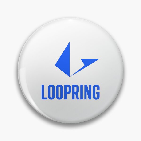 Item preview, Loopring LRC Crypto Altcoin - Clean Vertical Blue Logo designed and sold by CryptoMoods.