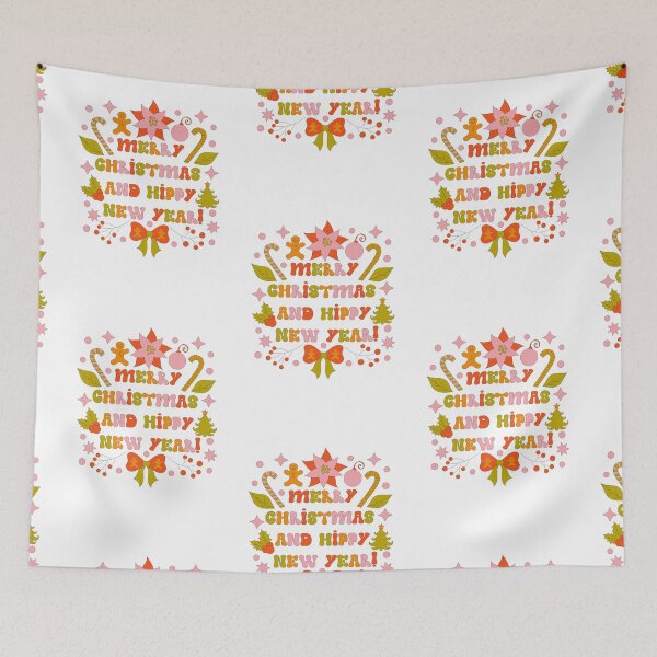 Item preview, Merry Christmas and Hippy New Year designed and sold by MollyJaneArt.