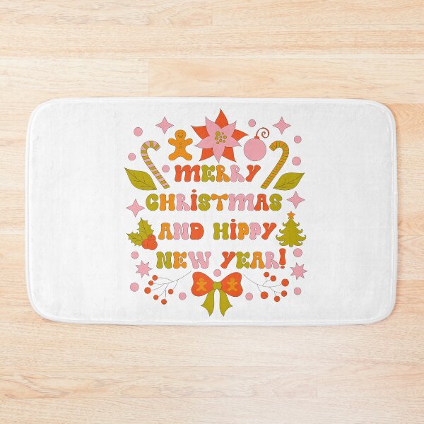 Item preview, Merry Christmas and Hippy New Year designed and sold by MollyJaneArt.