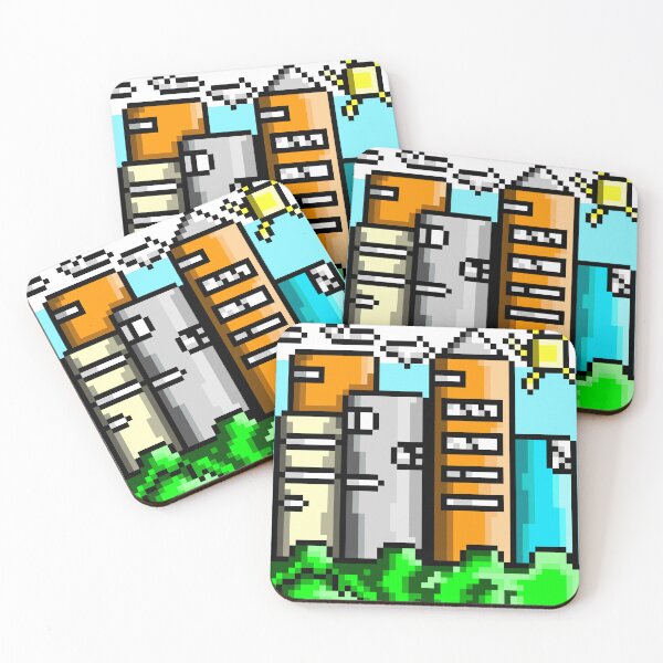 Item preview, City landscape pixel - pixel art designed and sold by Sweet Bee's.