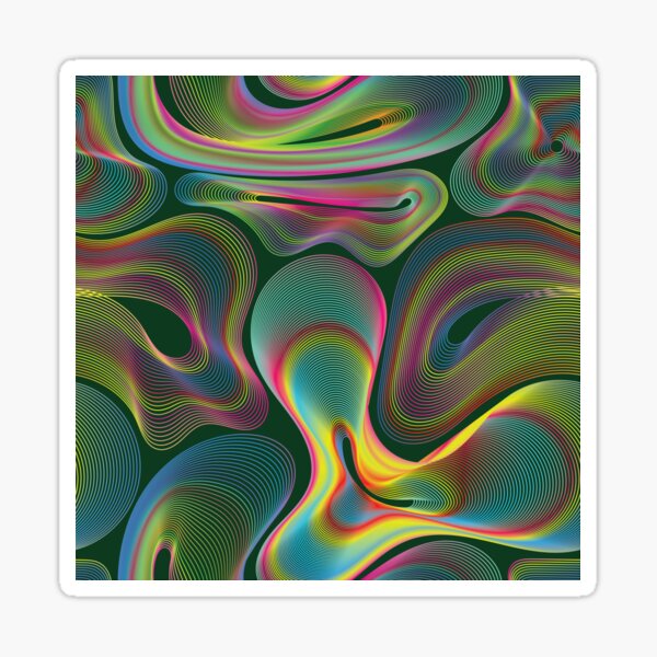 50 Pcs Holographic Laser Stickers Psychedelic VSCO Hologram