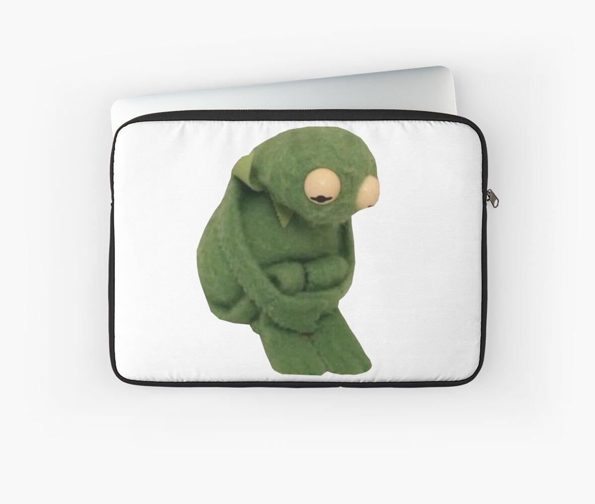 SAD KERMIT MEME Laptop Sleeves By Introvertd Redbubble