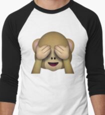 Monkey Emoji - See No Evil Men's Baseball ¾ T-Shirt