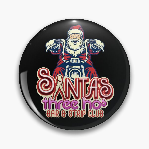 Item preview, SANTA’s Three HOs STRIP Club - Christmas (Adult theme) Funny Logo! designed and sold by RetroTeeStudio.