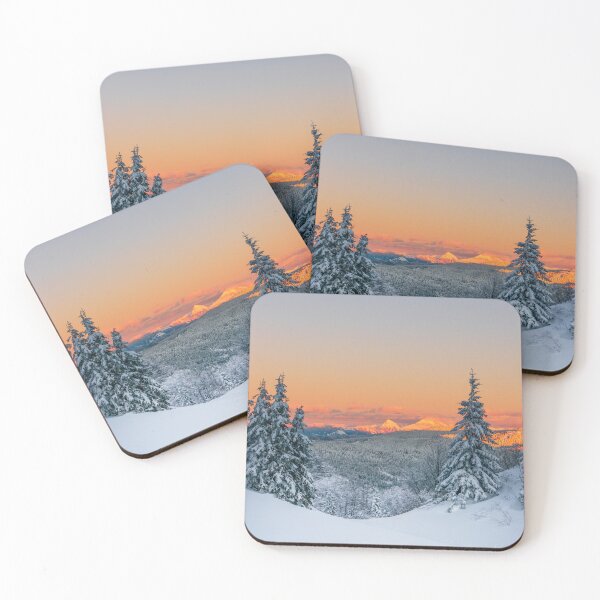 Item preview, Magical burning mountains winter sunset designed and sold by Patrik Lovrin.