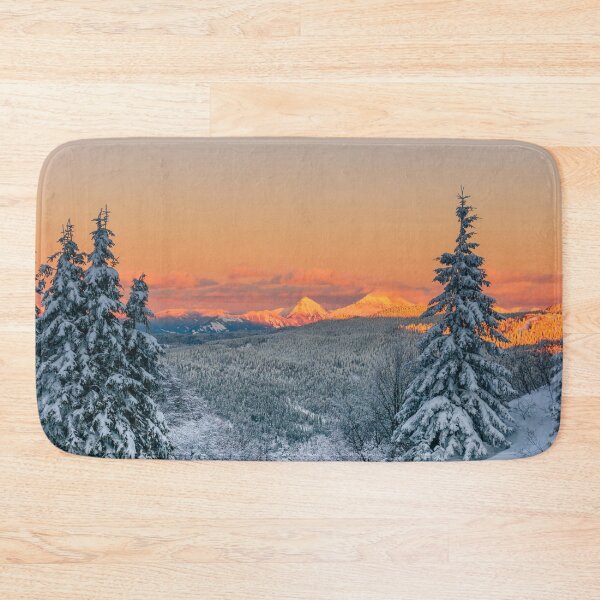 Item preview, Magical burning mountains winter sunset designed and sold by Patrik Lovrin.