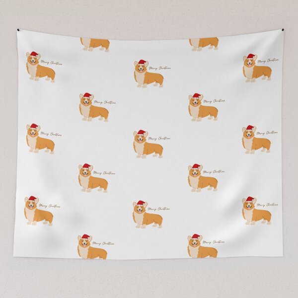 Item preview, Christmas Corgi designed and sold by MollyJaneArt.