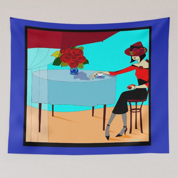 Item preview, A Woman Having Coffee outside the Window designed and sold by judy snyder.