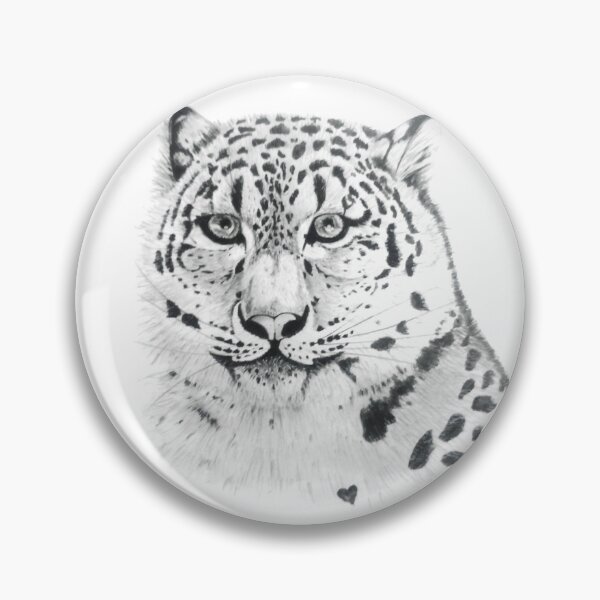 Item preview, Handmade drawing of a snow leopard designed and sold by KatasArt.