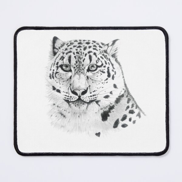 Item preview, Handmade drawing of a snow leopard designed and sold by KatasArt.