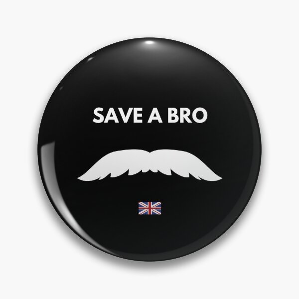 Item preview, Camiseta con bigote 2 de Save a Bro UK inspirada en Movember designed and sold by Wit-T-Merch.