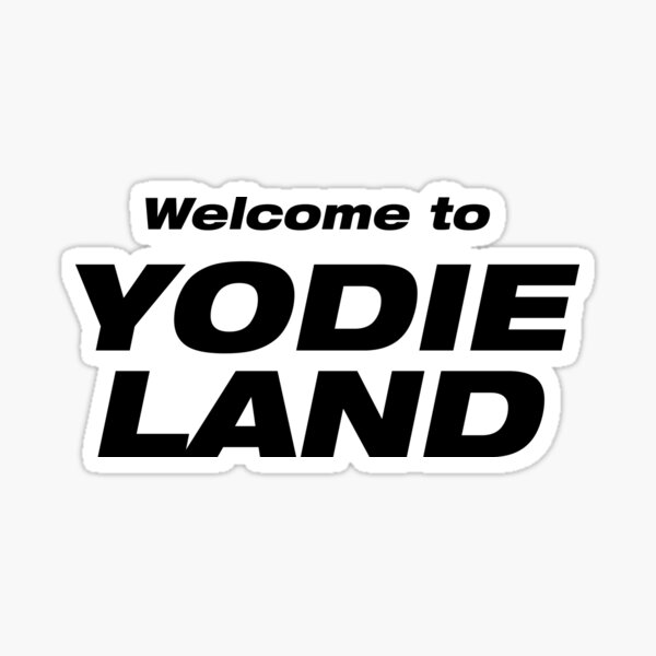“YODIE LAND Funny meme " Sticker for Sale by nattdrws | Redbubble