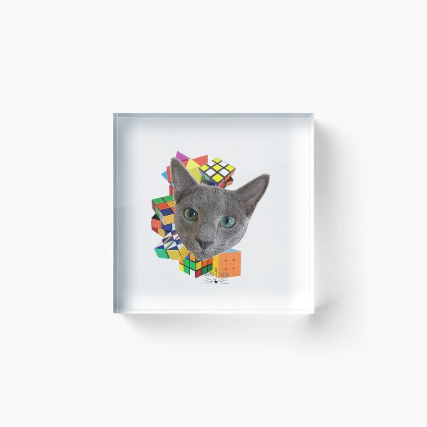 Artikelvorschau, Katze und Rubik entworfen und verkauft von bonjourrrblu.