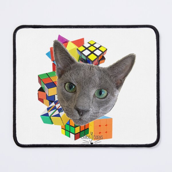 Item preview, Cat and Rubik cube designed and sold by bonjourrrblu.