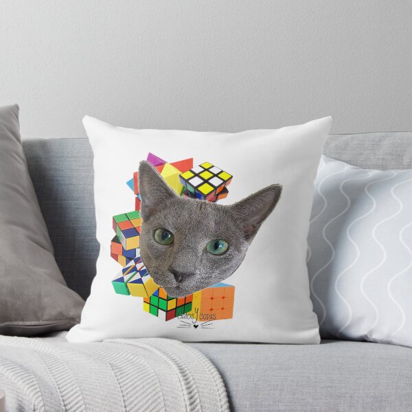 Item preview, Cat and Rubik cube designed and sold by bonjourrrblu.