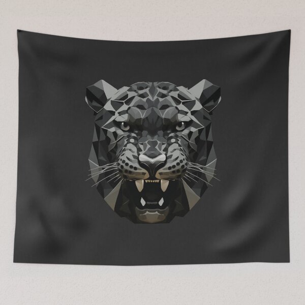 Item preview, A jaguar preparing to attack | Lowpoly Art | Memorable gift for animal lover designed and sold by AsabIIArt.