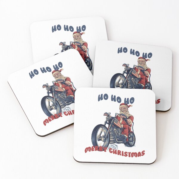 Item preview, Christmas Santa On Motorcycle Merry Christmas designed and sold by RockBeeDesigns.