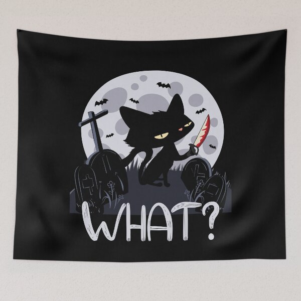 Item preview, Black gothic cat in the moonlight graveyard designed and sold by Rev-Style.