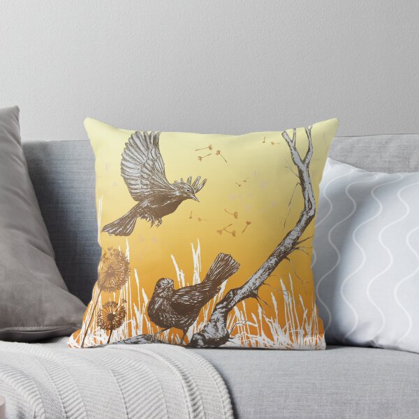 Item preview, Blackbirds on yellow background designed and sold by albadawnart.