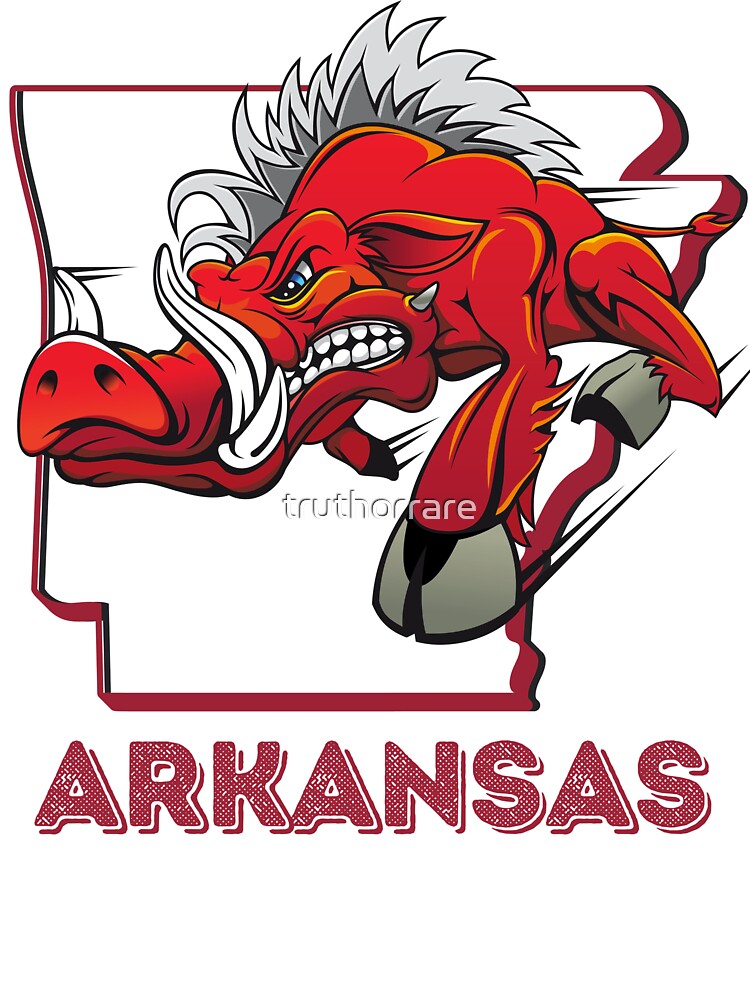"ARKANSAS MEAN HOG" Sticker for Sale by truthorrare Redbubble