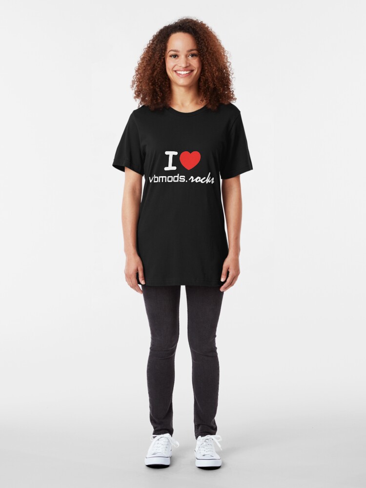 Alternate view of i♥vbmods.rocks (Dark) Slim Fit T-Shirt