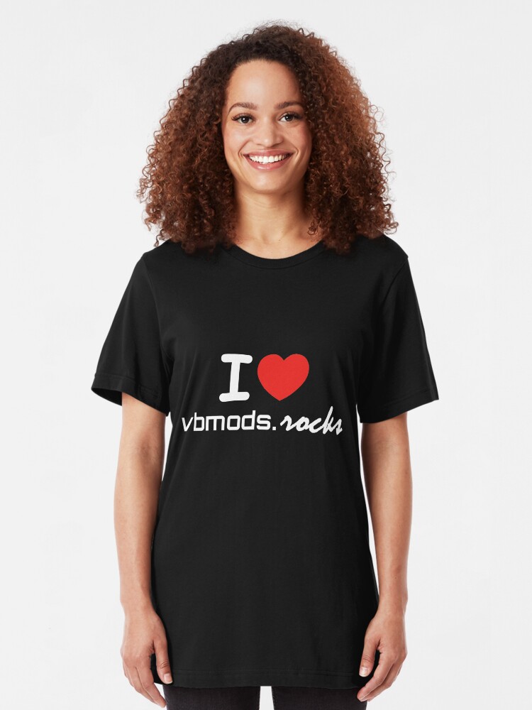 Alternate view of i♥vbmods.rocks (Dark) Slim Fit T-Shirt