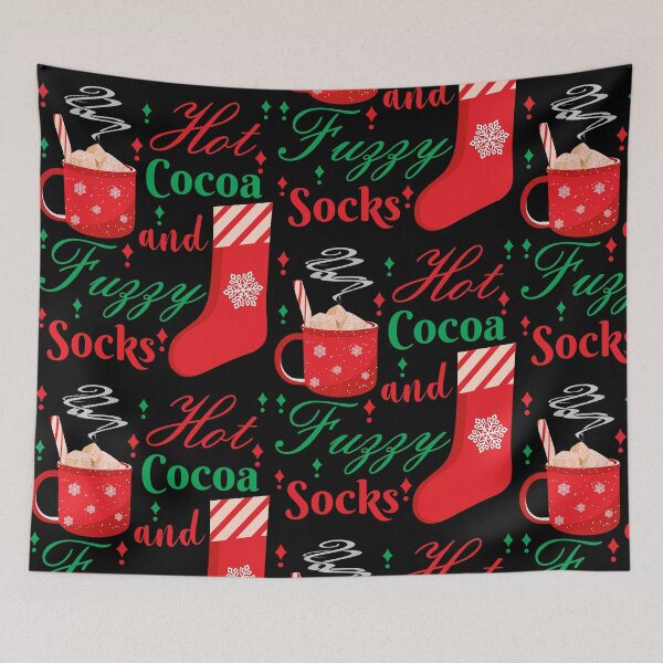 Item preview, Hot cocoa and fuzzy socks - winter sticker design designed and sold by bluehatgraphics.