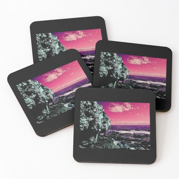 Item preview, Coastal scene with pink sky designed and sold by FlossOrFi.