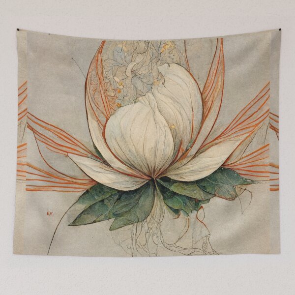 Item preview, art nouveau style floral illustration designed and sold by B-outfiters.
