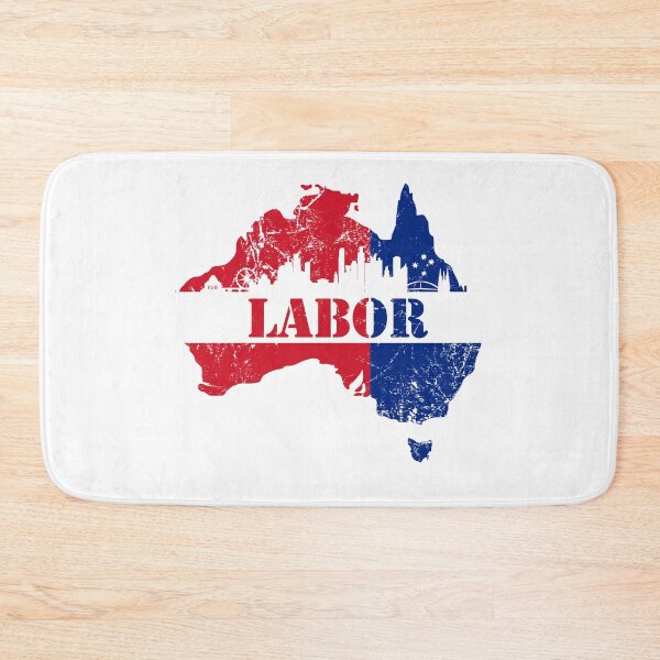 Item preview, Labor Party with Melbourne Skyline and Australian Map designed and sold by Manoroma.