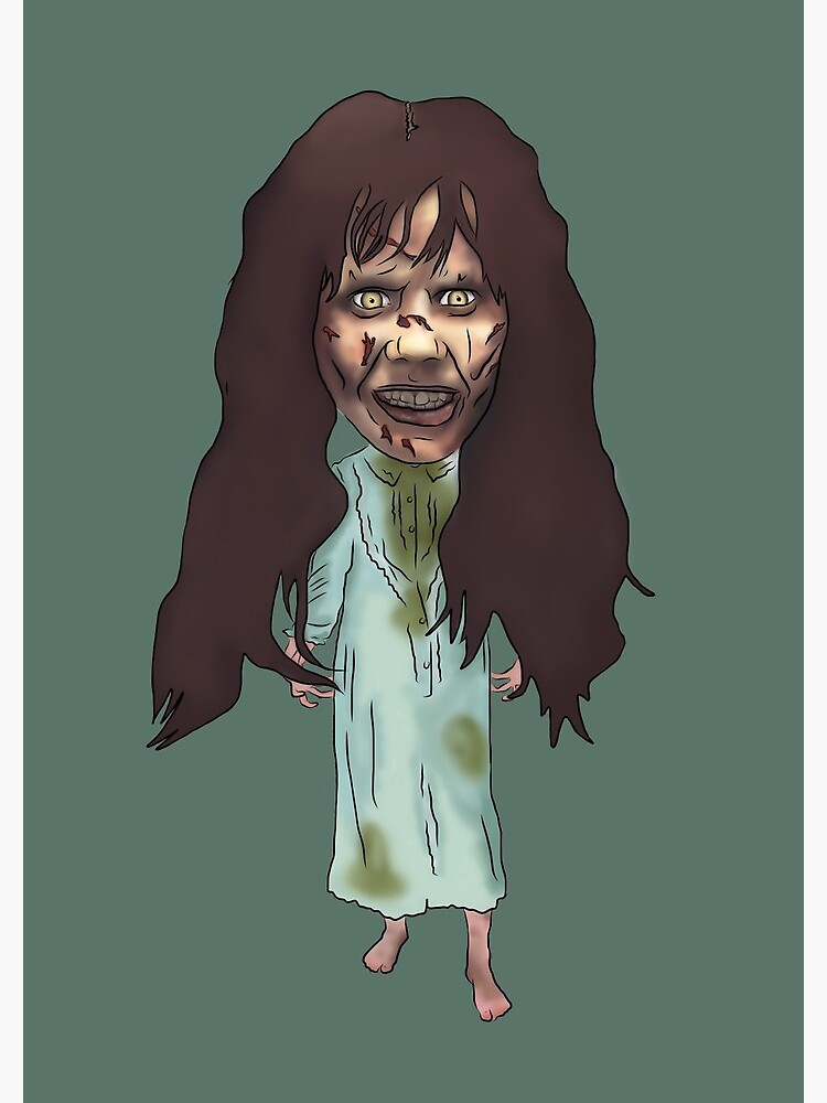 &ldquo;The Exorcist Regan Macneil Inspired Horror Illustration&rdquo; Spiral
