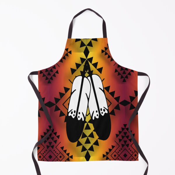 Item preview, Fire Colors / Black Double Feather Native Print designed and sold by JMWCD.