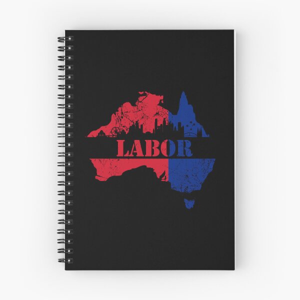 Item preview, Labor Party with Melbourne Skyline and Australian Map in black designed and sold by Manoroma.