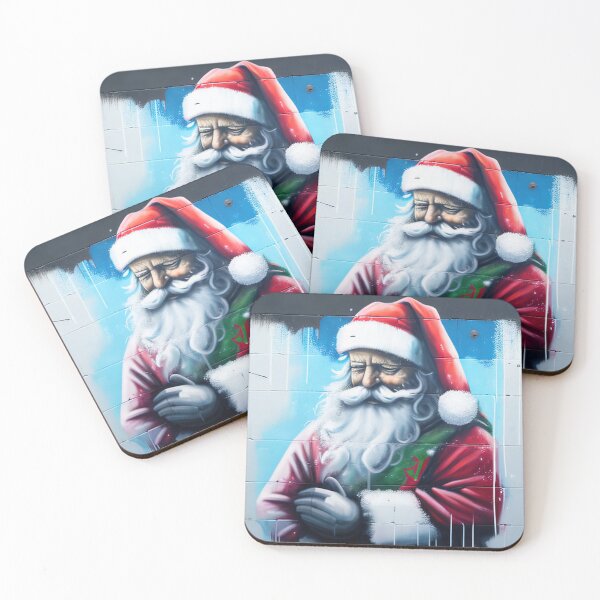 Item preview, Santa graffiti wall art designed and sold by XmasPatterns.