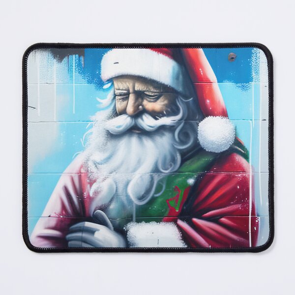 Item preview, Santa graffiti wall art designed and sold by XmasPatterns.