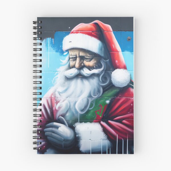 Item preview, Santa graffiti wall art designed and sold by XmasPatterns.