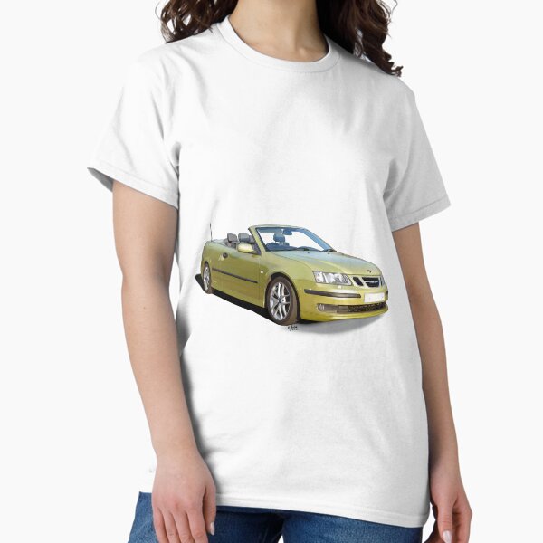 Item preview, saab 9-3 convertible lime yellow green designed and sold by Theoldgirl900.