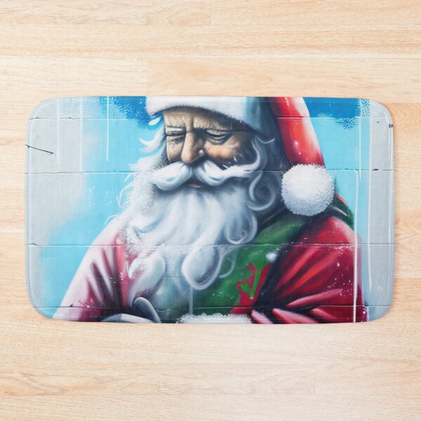Item preview, Santa graffiti wall art designed and sold by XmasPatterns.